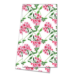 WH Hostess Cotton Tea Towel | Pink Flowers