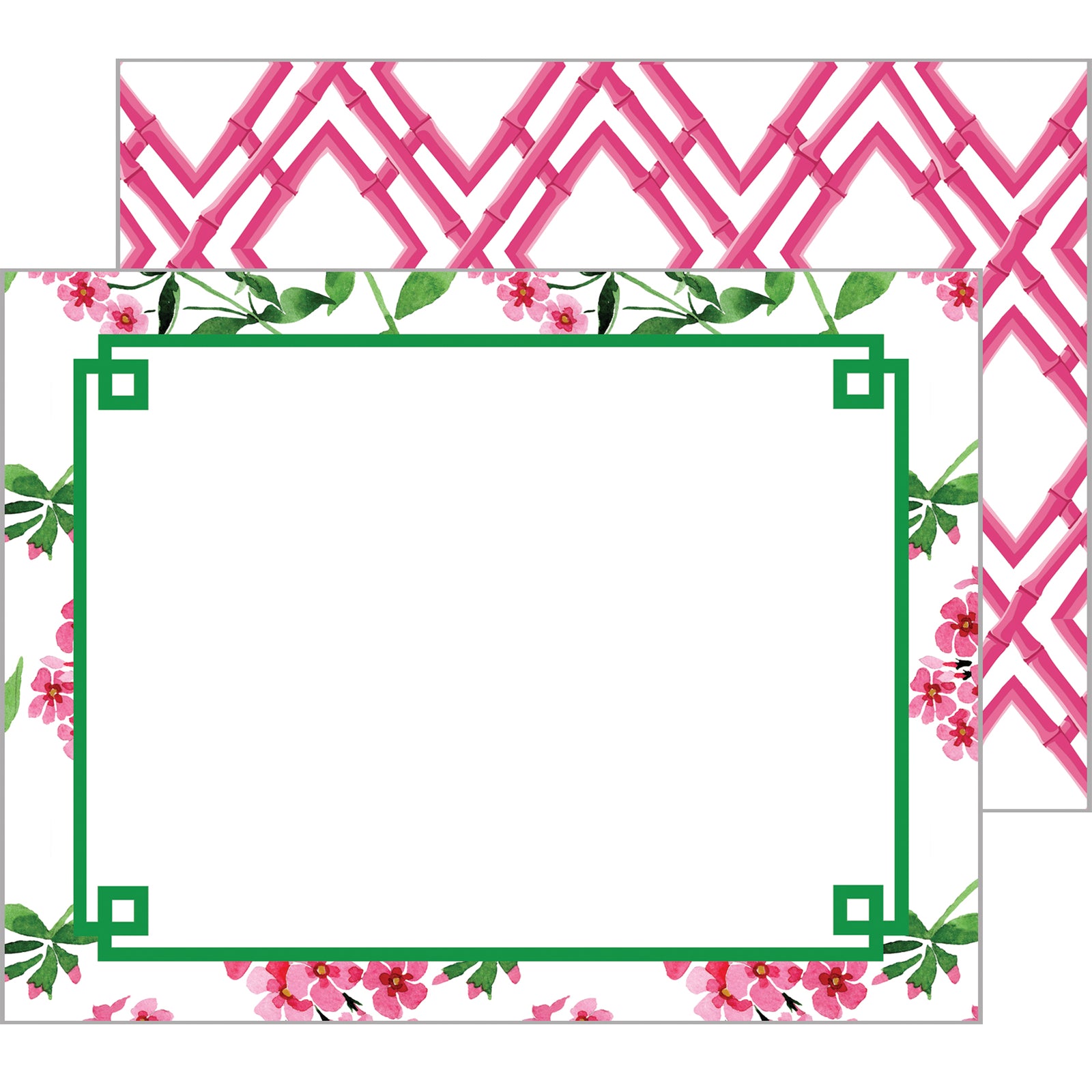 In Stock Flat Notecard Set of 10 | Pink Flowers