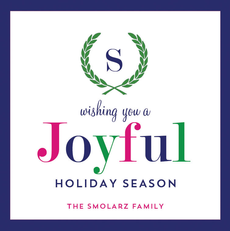 Preppy Laurel Holiday Gift Sticker | Set of 24