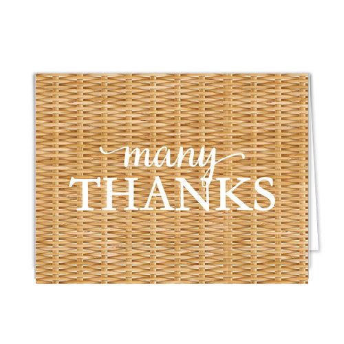 In Stock Folded Notecard Set of 10 | Rattan