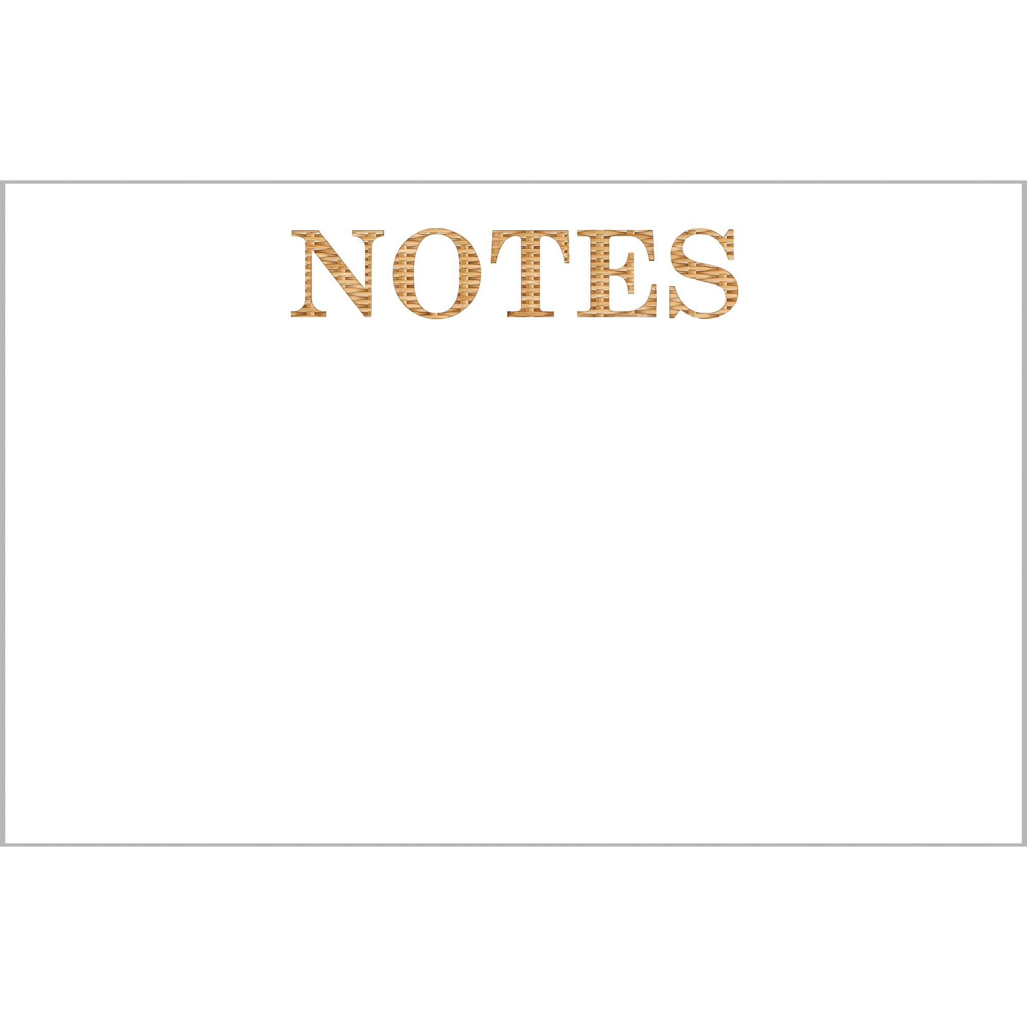 Stock Shoppe: 8.5x5.5 Rattan NOTES Slab Notepad