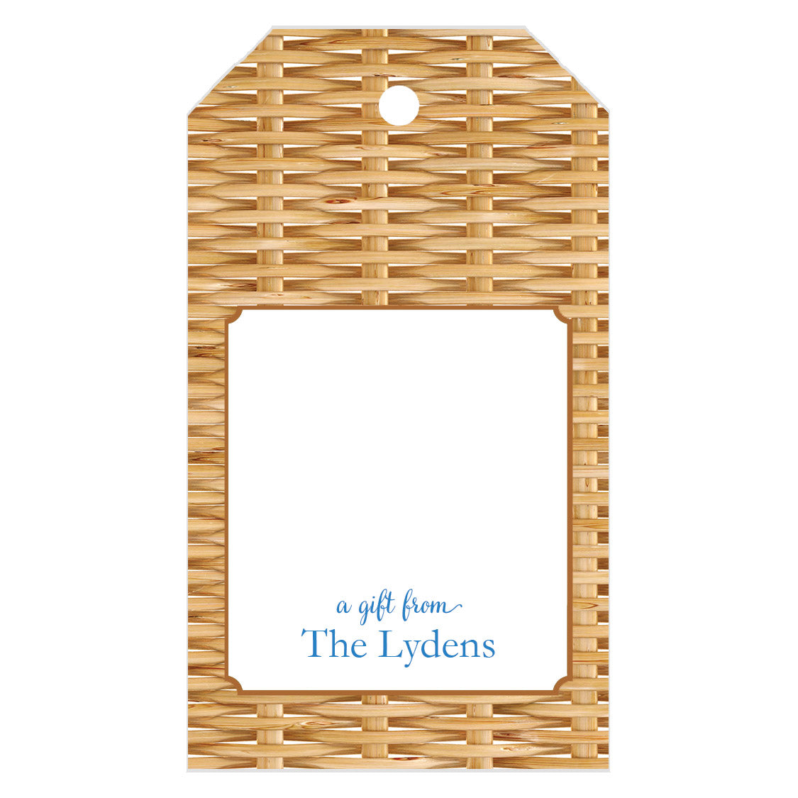 Rattan Wicker Personalized Gift Tags