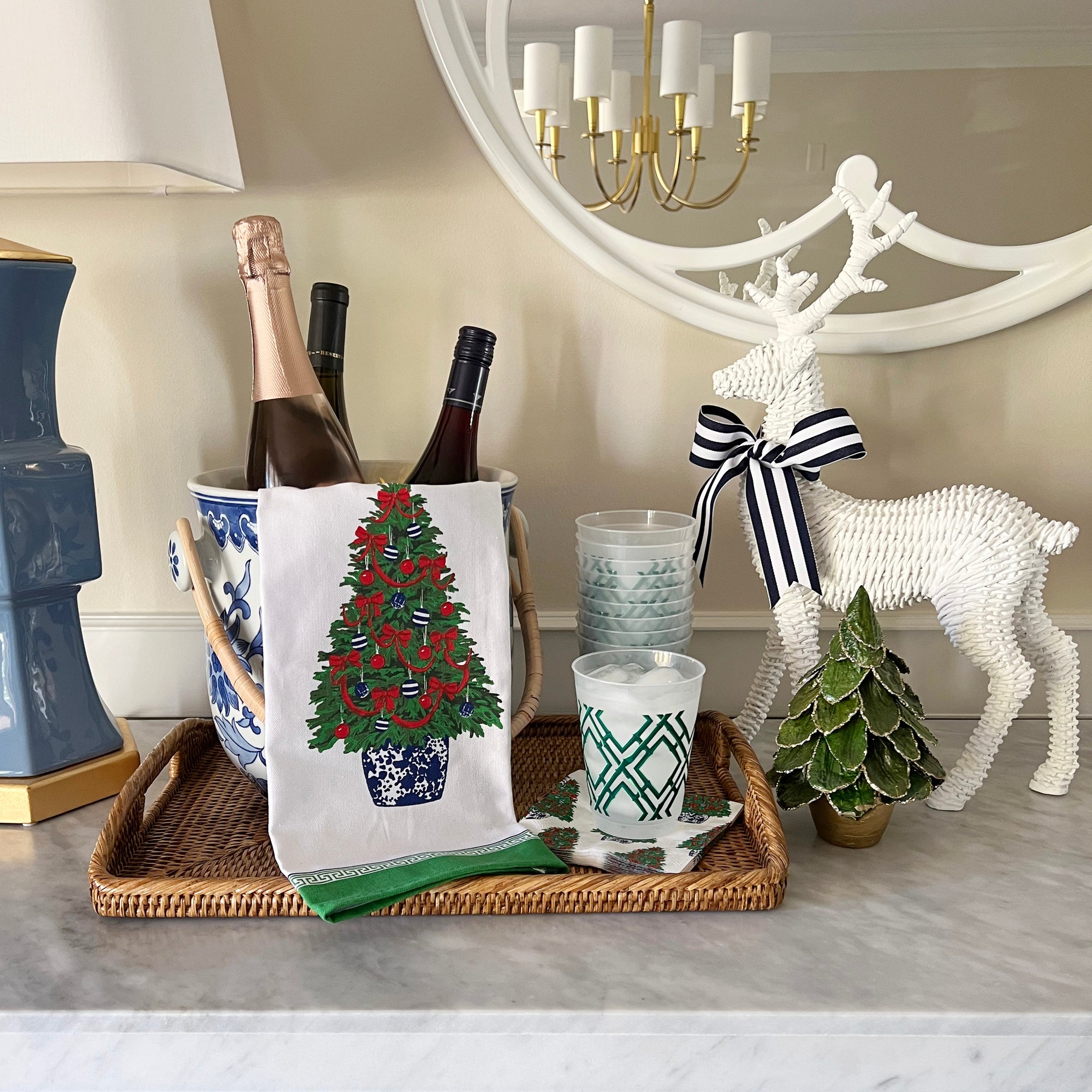 Rattan White Reindeer