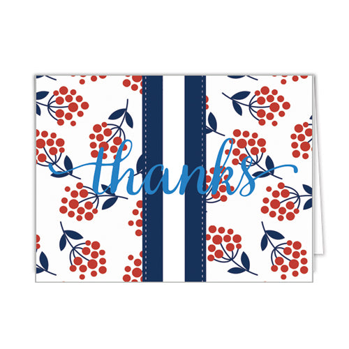 In Stock Folded Notecard Set of 10 | Red Berries