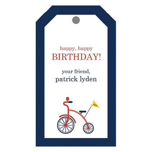 Red Bicycle Personalized Gift Tags Wholesale
