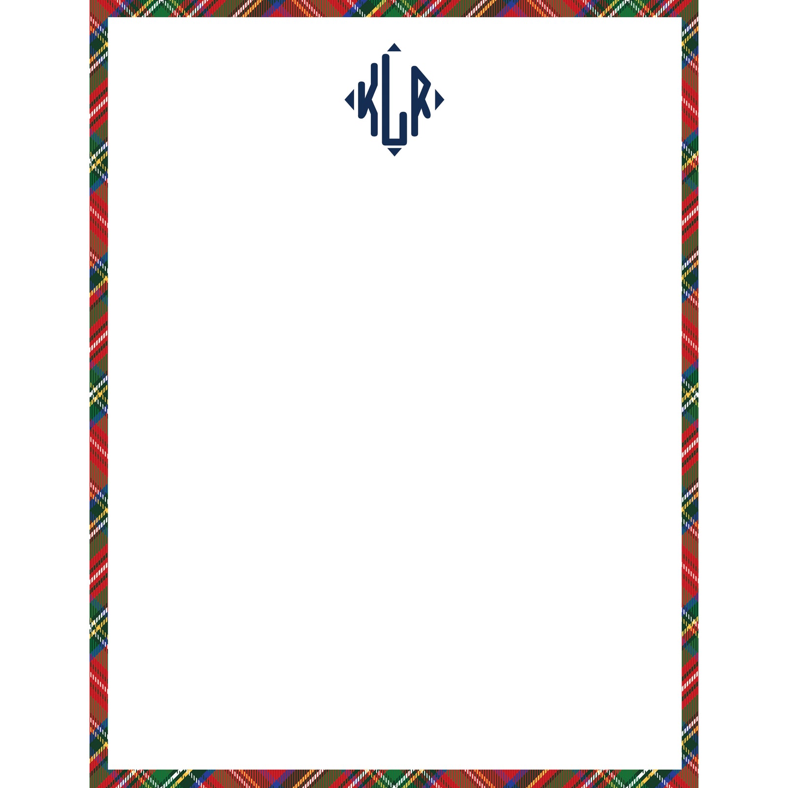 Red Tartan Plaid Personalized Notepad