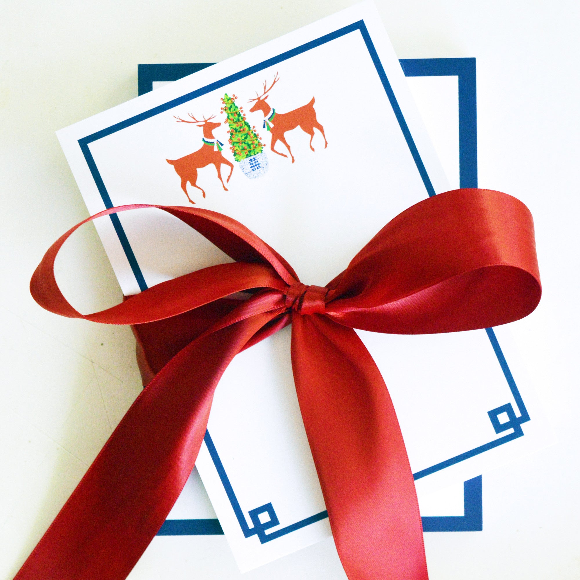 Reindeer Boxwood Personalized Notepad
