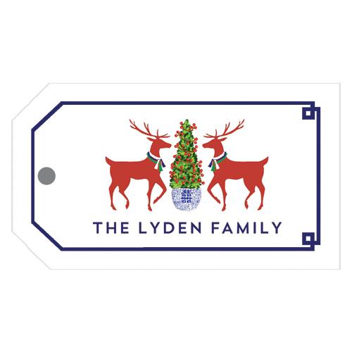 Reindeer Boxwood Christmas Gift Tags Wholesale