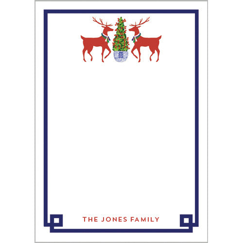 Reindeer Boxwood Personalized Notepad