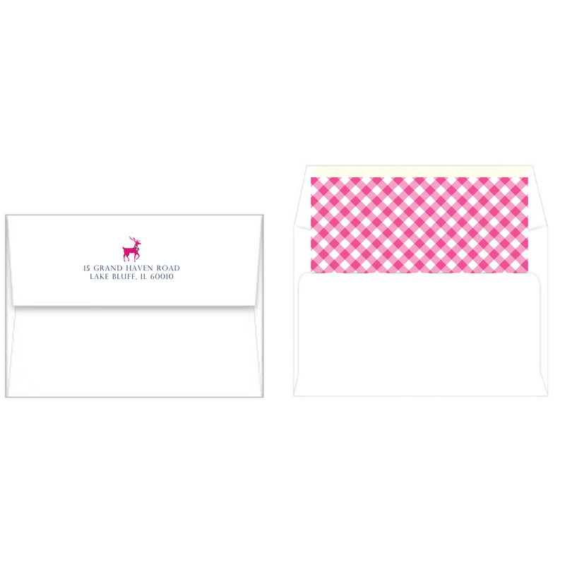 Reindeer Games Christmas Photo Card | Hot Pink