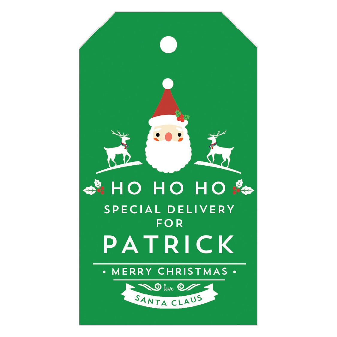 Santa Delivery Personalized Christmas Gift Tags