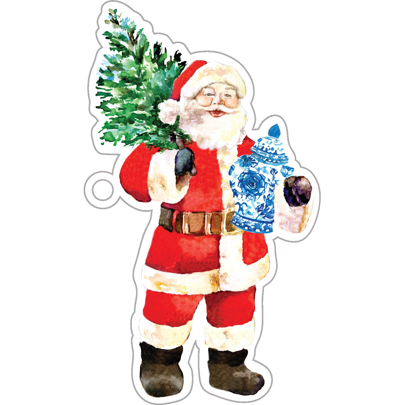 Stock Shoppe: Santa with Ginger Jar Die-Cut Gift Tags