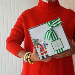 Stock Shoppe: 8.5x8.5 SLAB Stock Notepad | Santa Claus with Ginger Jar