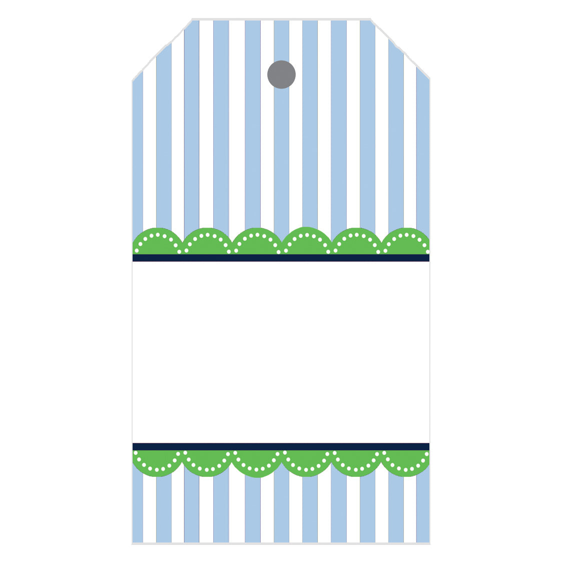 In Stock Gift Tags | Scallop Stripe