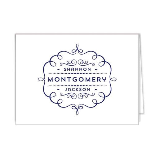 Scroll Letters Folded Notecards - More Color Options Wholesale