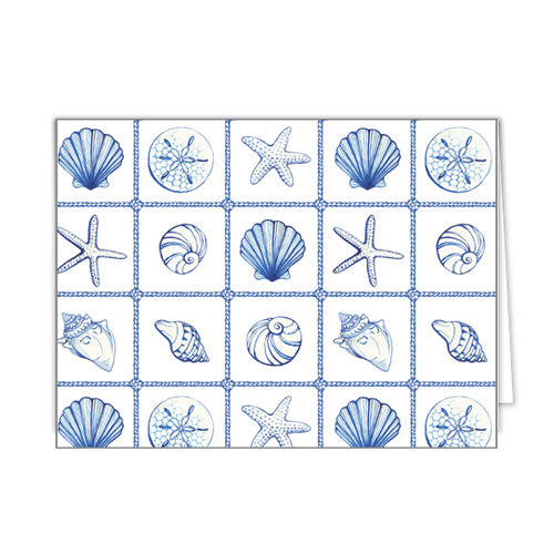 In Stock Folded Notecard Set of 10 | Sea Shells