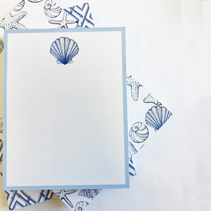 Sea Shells Border Personalized Notepad