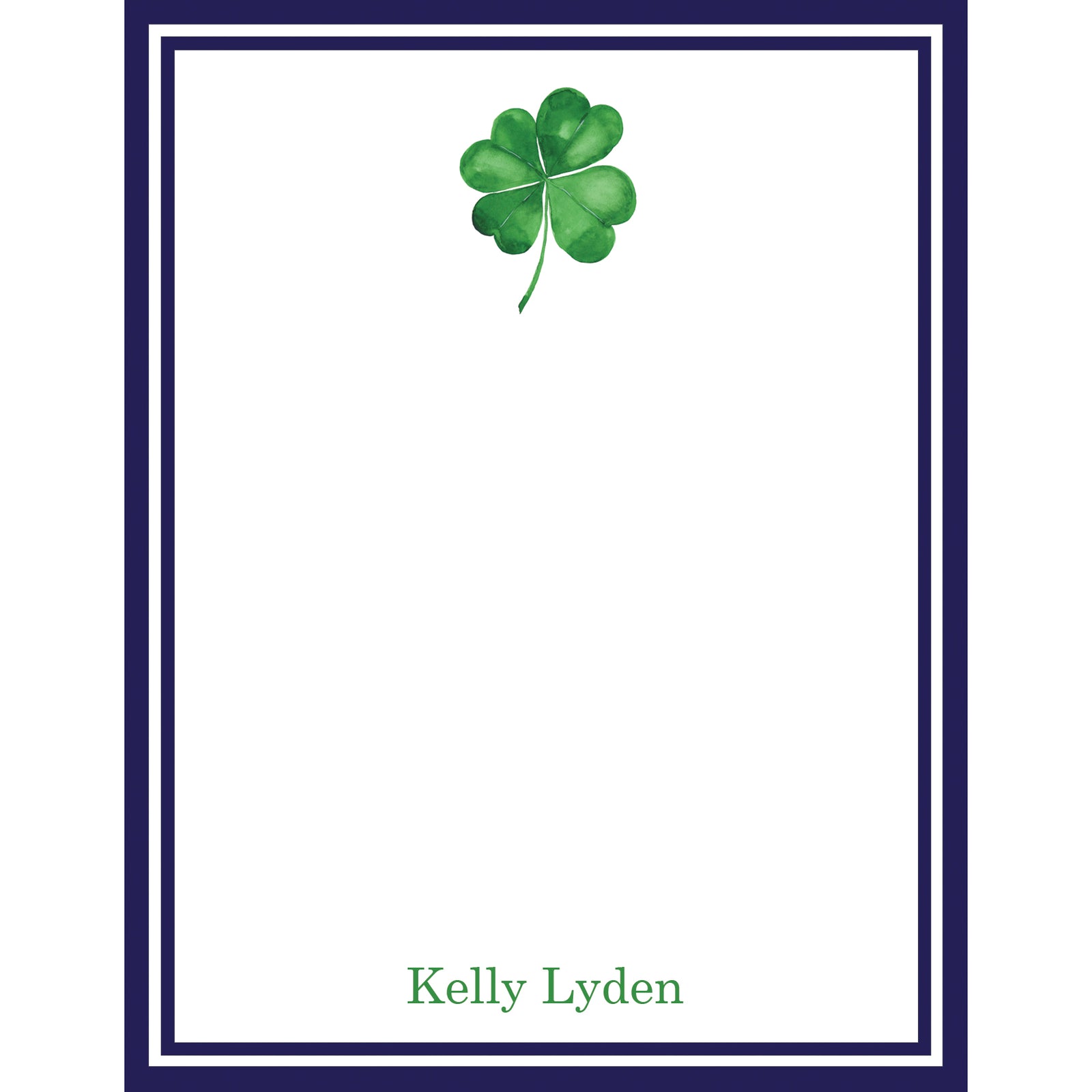 Shamrock Personalized Notepad