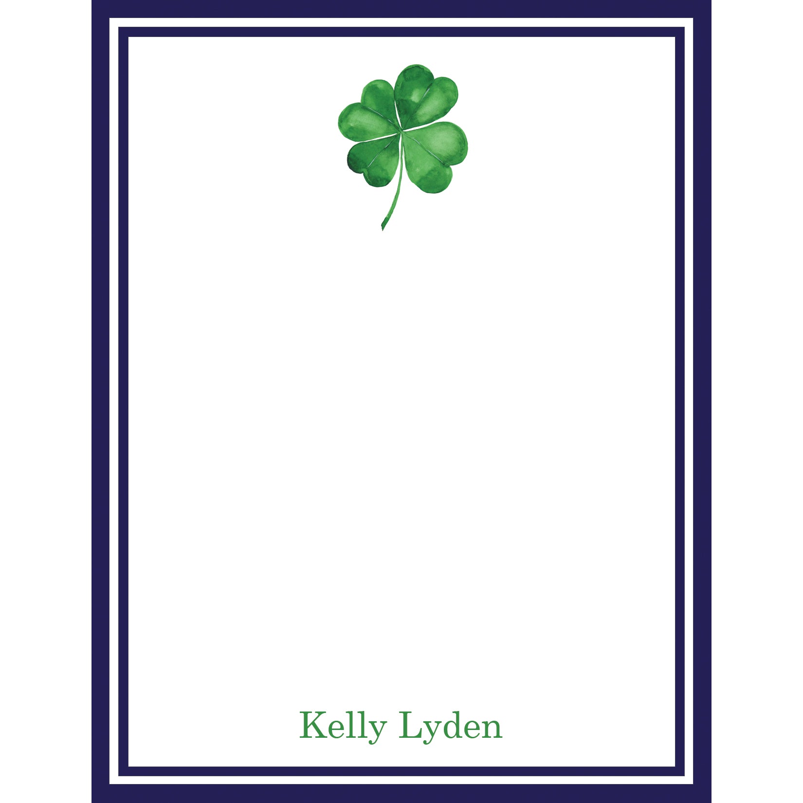 Shamrock Personalized Notepad