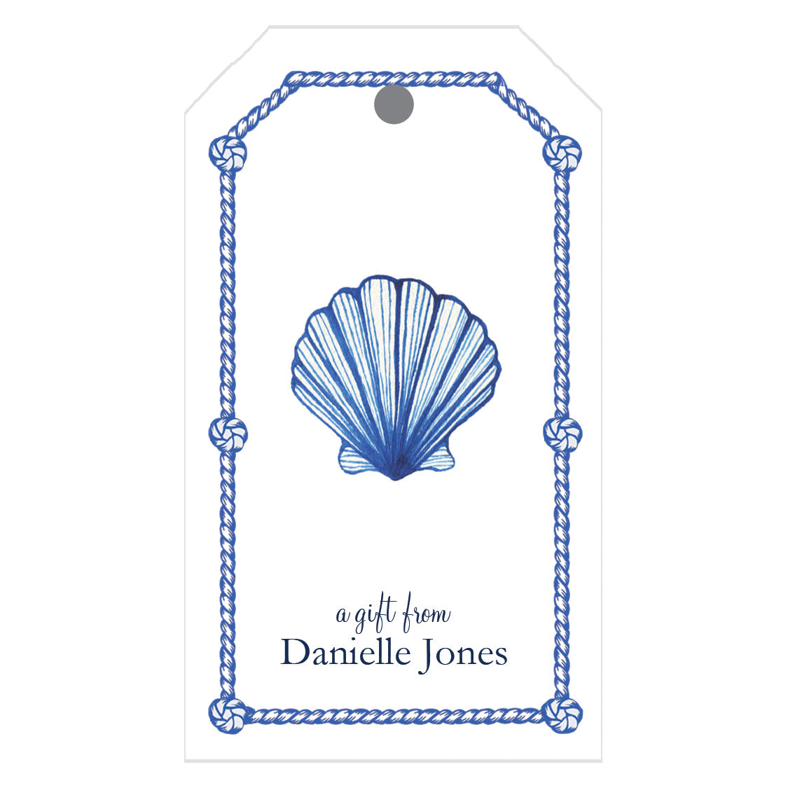 Sea Shell Personalized Gift Tags, image size:1125x1125