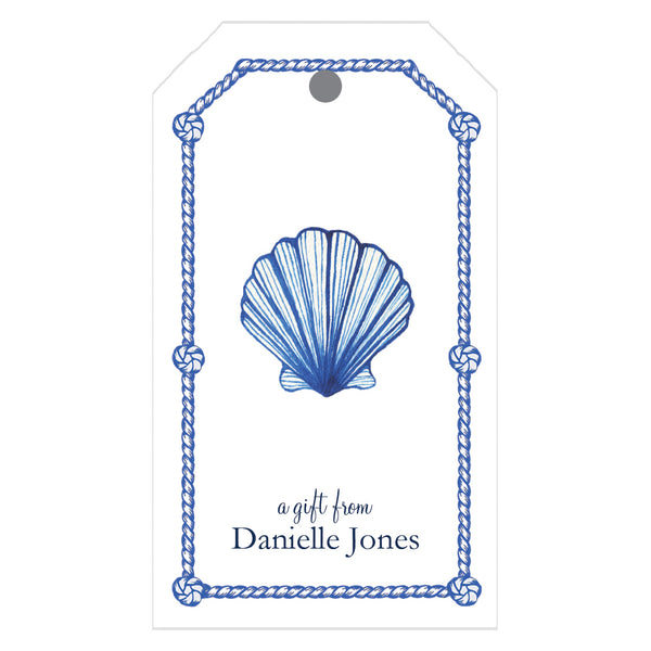 Sea Shell Personalized Gift Tags - WH Hostess Social Stationery