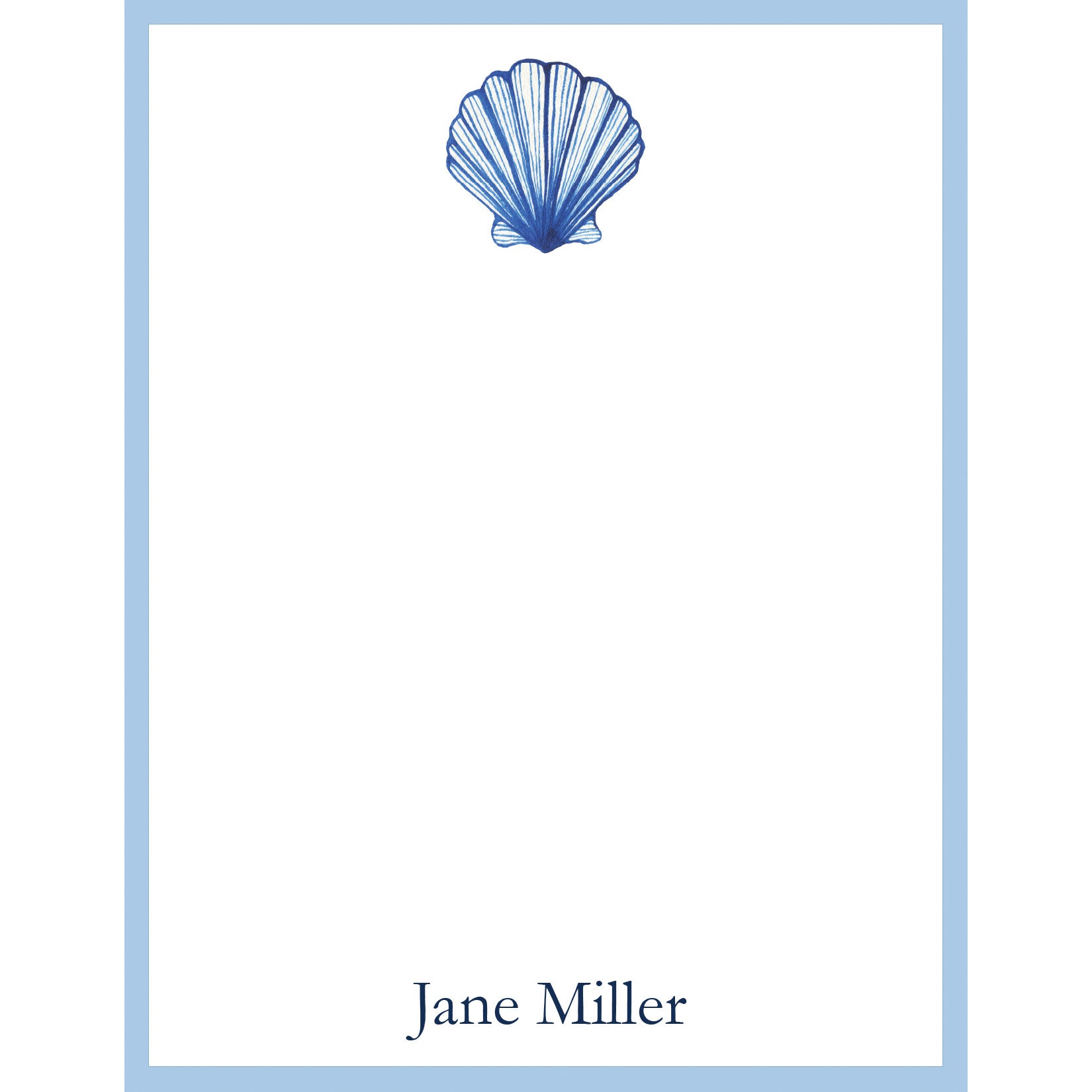 Sea Shell Personalized Notepad
