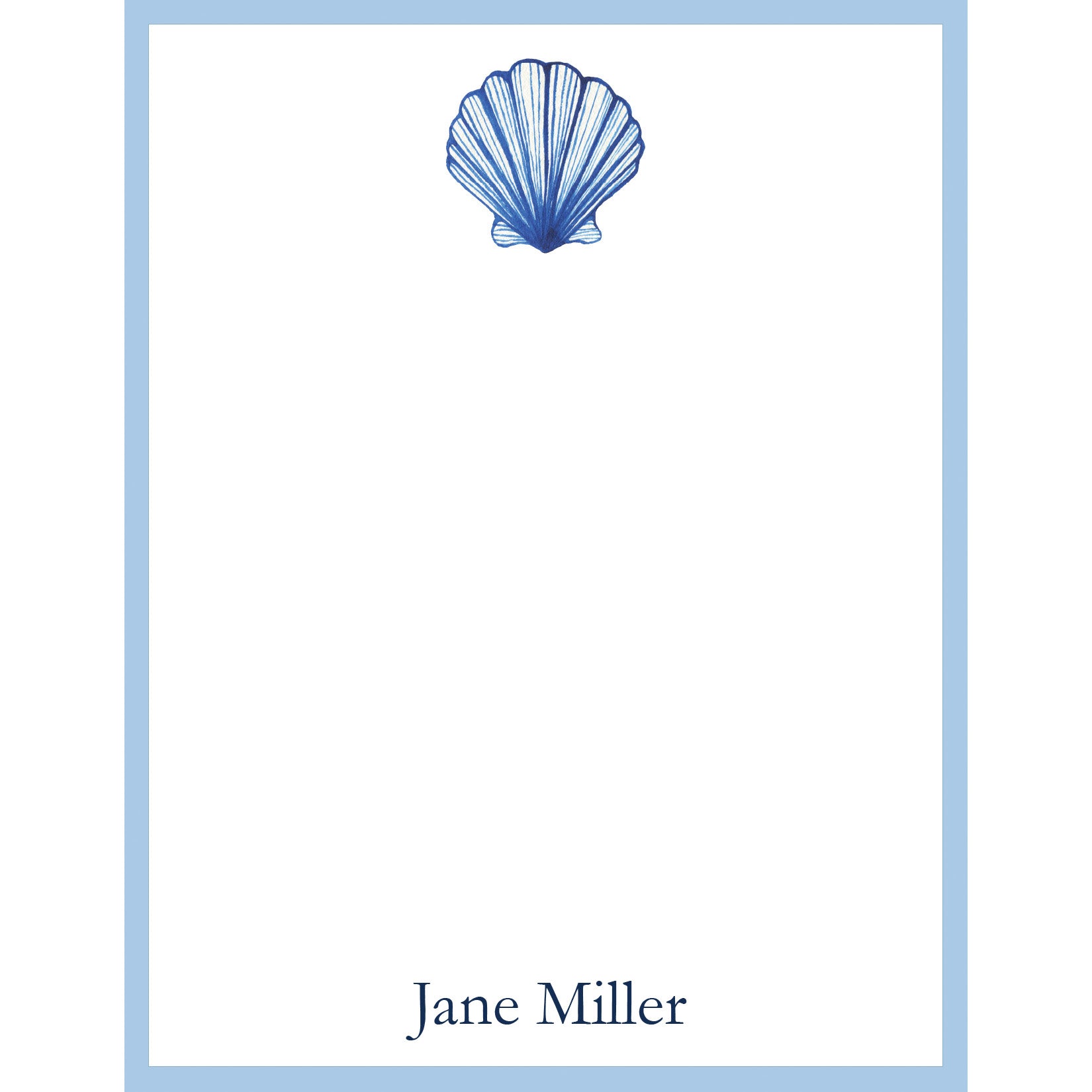 Shell Notepad Sea Shell Personalized Notepad - WH Hostess Social Stationery
