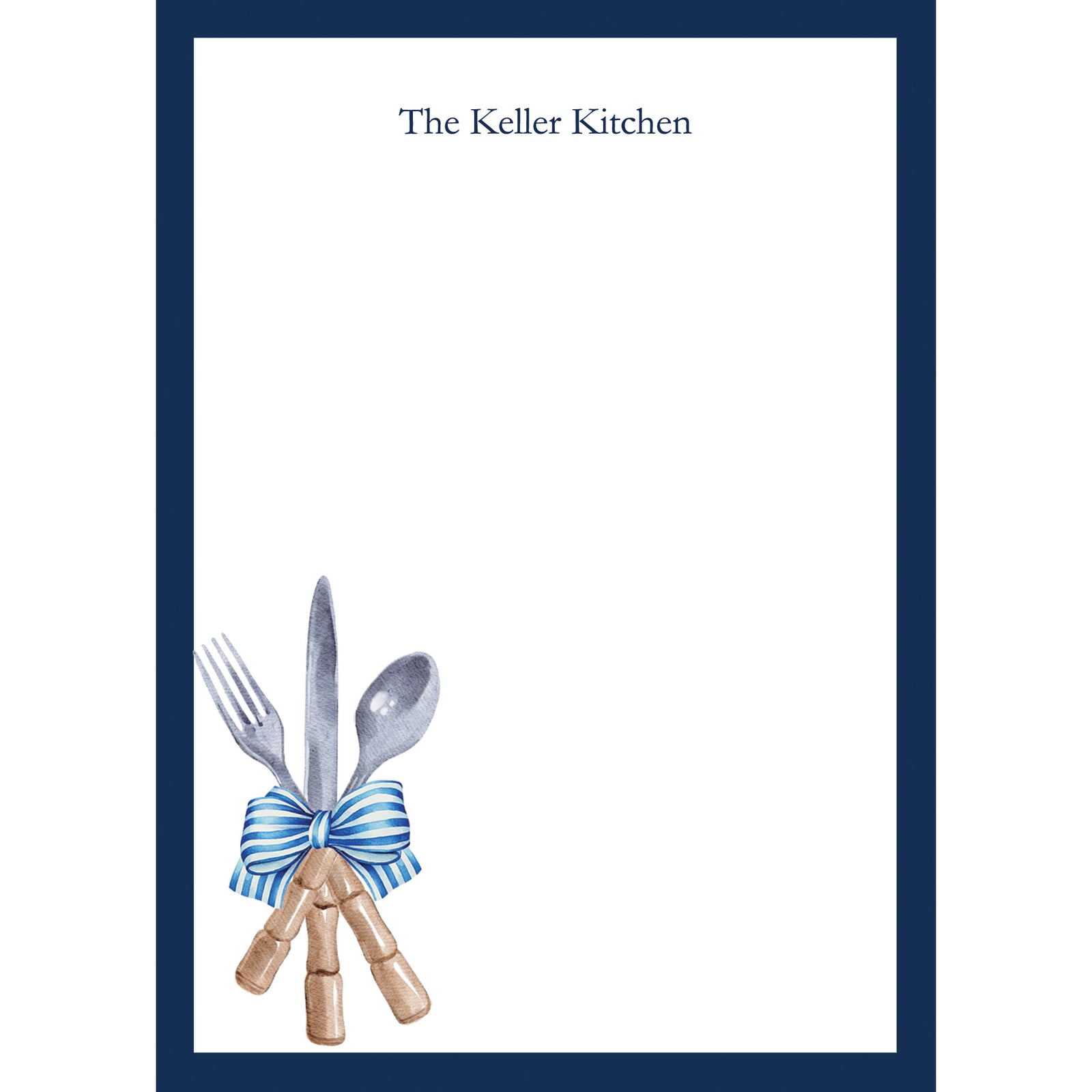 Silverware Bundle Personalized Notepad