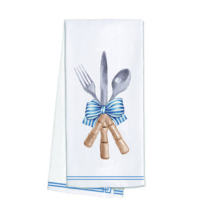 SALE!! WH Hostess Cotton Tea Towel | Silverware Bundle