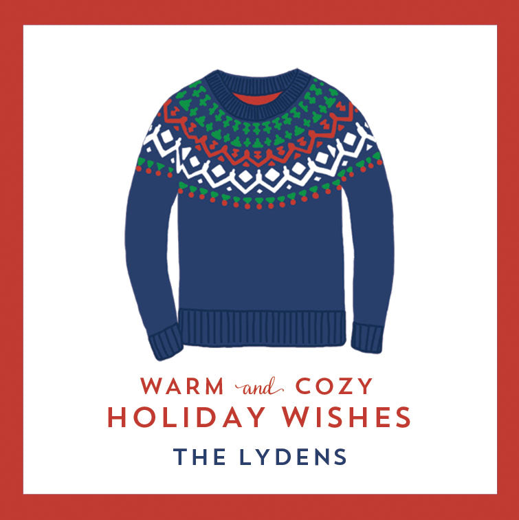 Fair Isle Ski Sweater Gift Stickers | Set of 24