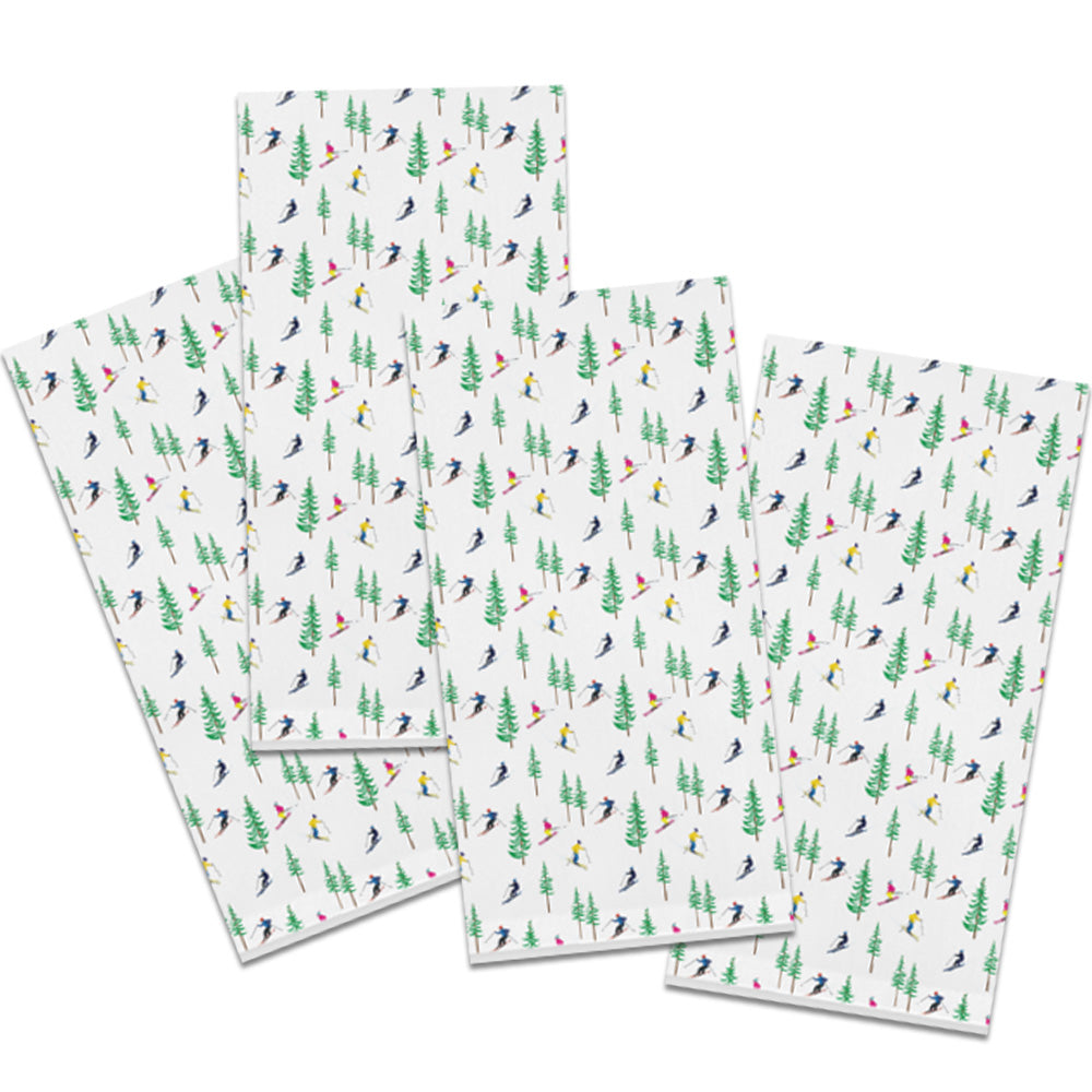 20"x20" Dinner Napkin Set of 4 | Ski Resort