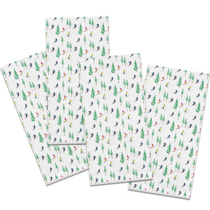 20"x20" Dinner Napkin Set of 4 | Ski Resort