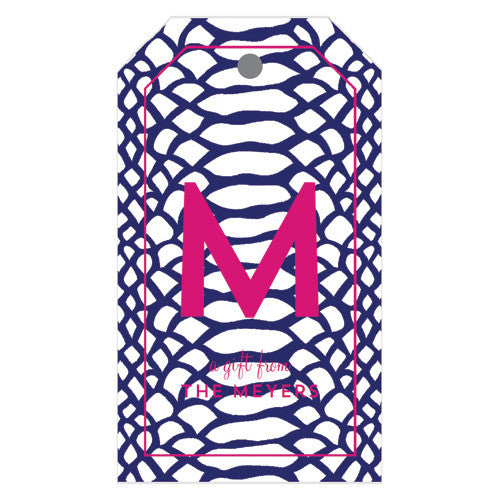 Snakeskin Personalized Gift Tags | More Colors