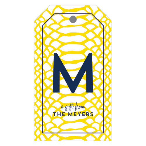 Snakeskin Personalized Gift Tags | More Colors