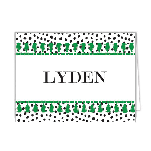 Spots Tassel Personalized Folded Notecards