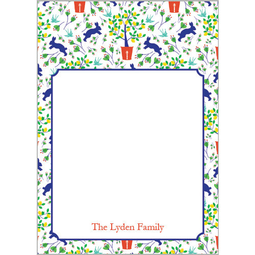 Spring Toile Personalized Notepad