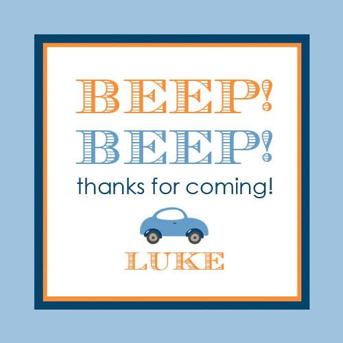 2.5 inch Little Blue Car Sticker Wholesale