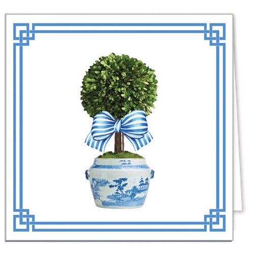 In Stock Gift Enclosure Cards + Envelopes | Striped Topiary Tree