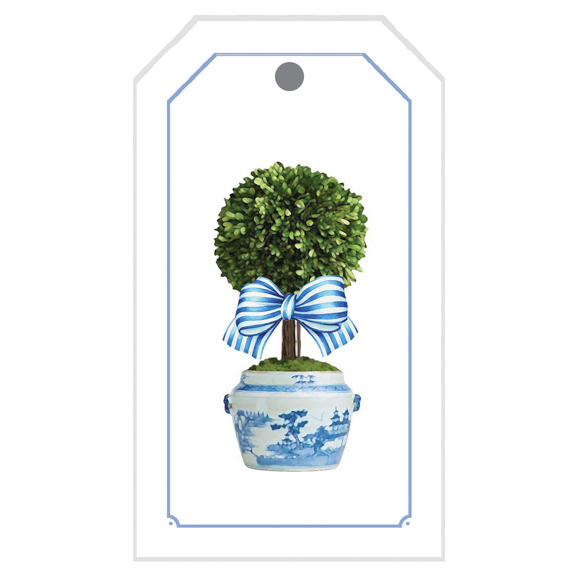 In Stock Gift Tags | Striped Topiary Tree