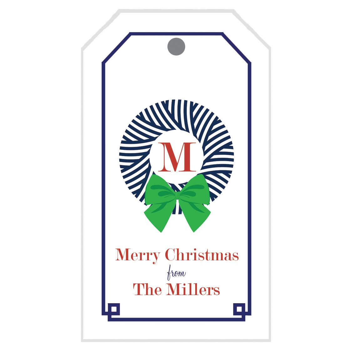Christmas Garland Personalized Holiday Gift Tags - WH Hostess