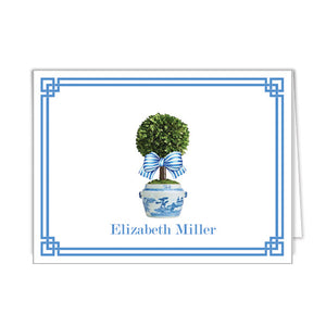 Spring Topiary with Striped Bow Stationery Gift Set