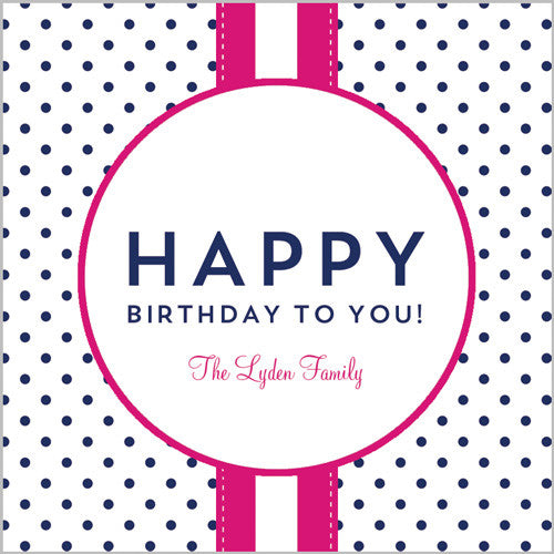 Navy Blue Swiss Dot Gift Sticker - Set of 24