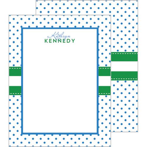 Swiss Dot Personalized Flat Notecards - More Color Options Wholesale