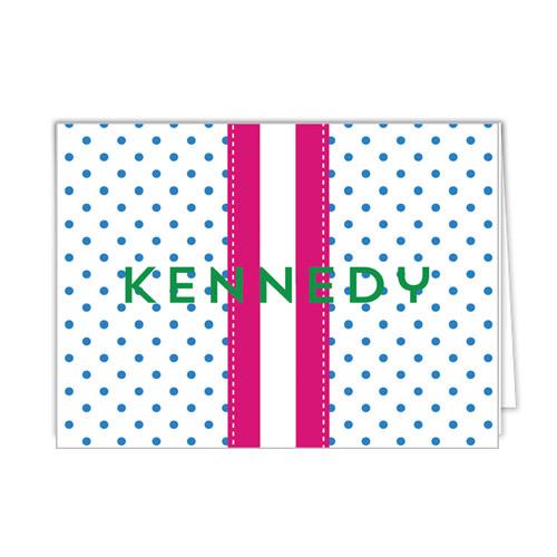 Swiss Dot Personalized Folded Notecards - More Colors Wholesale