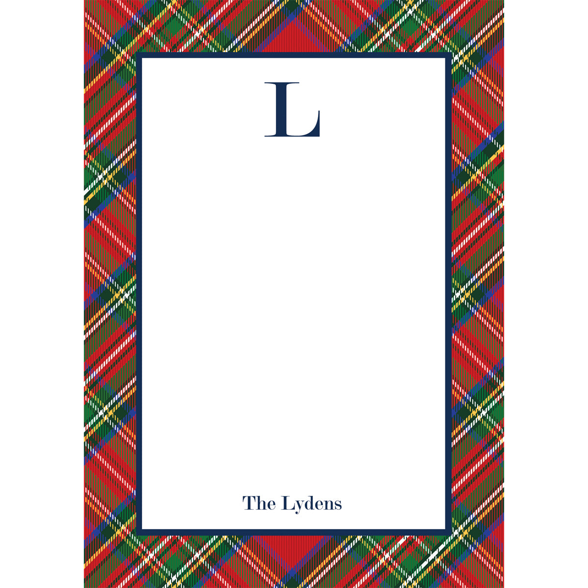 Tartan Wreath Personalized Christmas Gift Tags - WH Hostess Social  Stationery