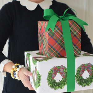 Tartan Wreath Gift Wrap Sheets