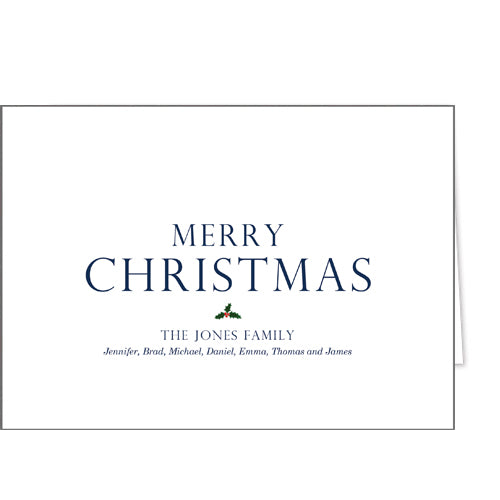 Christmas Red Tartan Folded Photo Card