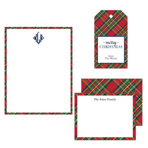 Tartan Plaid Stationery Gift Set