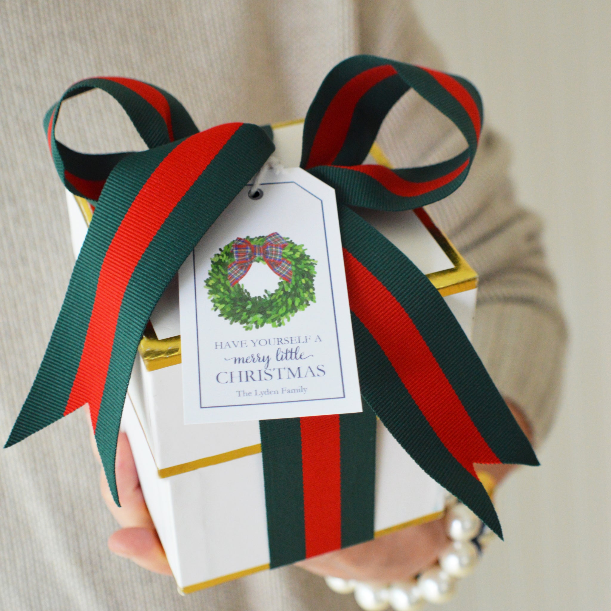 Personalized christmas hot sale ribbon