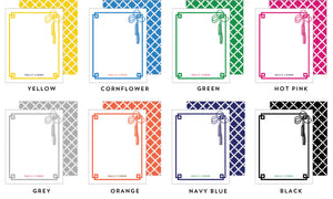 Tassel Fretwork Flat Notecard - More Colors